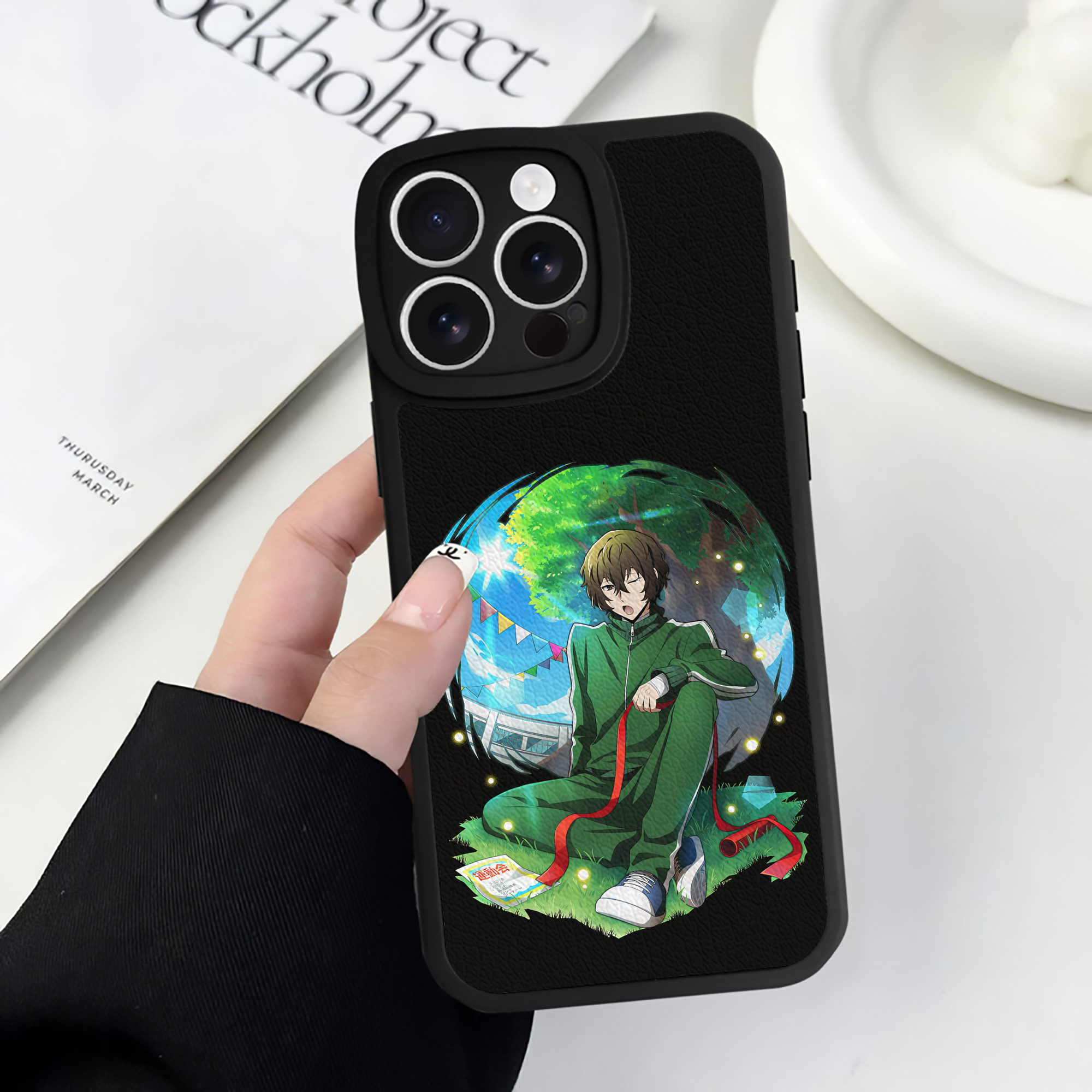 （画像用） 文豪ストレイドッグス Bungo Stray Dogs 【iPhone 16シリーズ対応】シリコンスマホケース（レザー調） 材質：シリコン